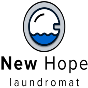 New Hope Coin Laundry logo featuring modern typography and a washer image.